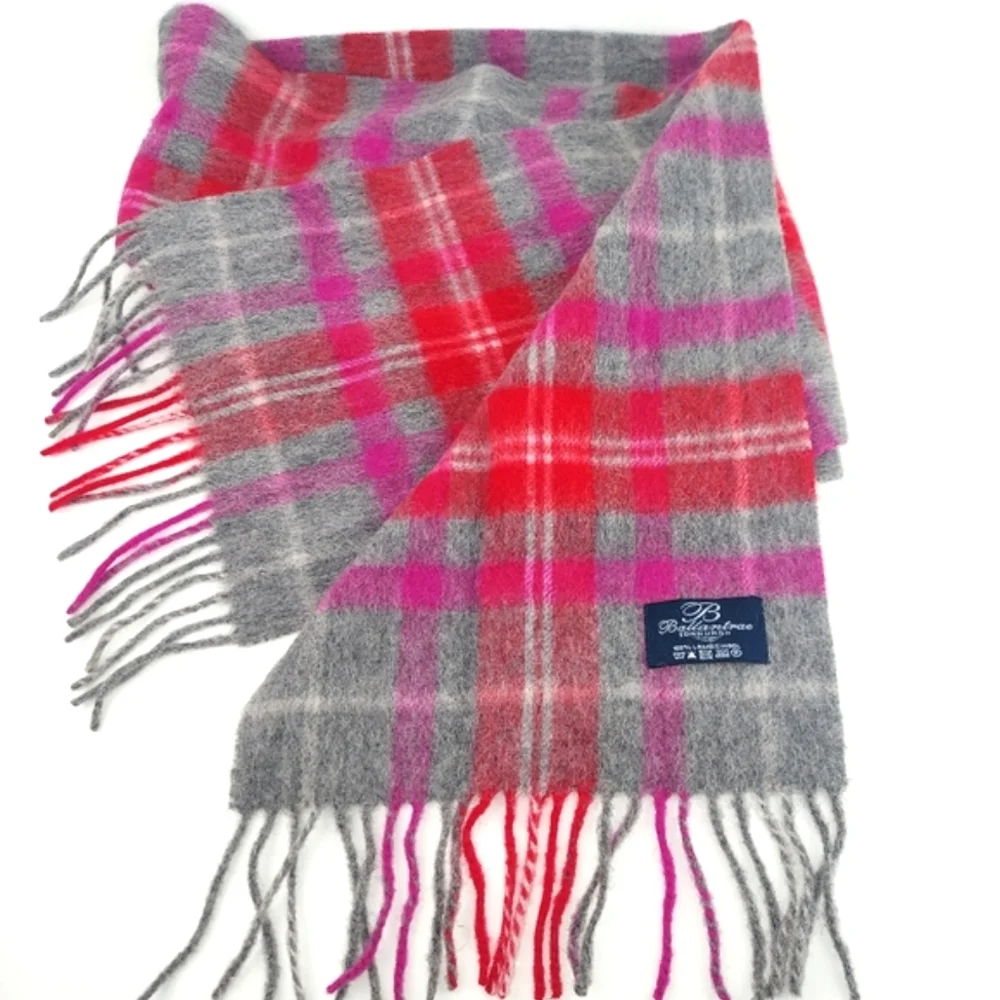 Lambswool Ballantrae Scotland Plaid Soft Scarf